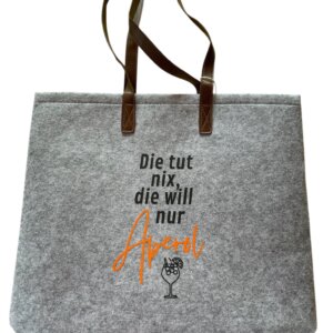 Filztasche mit Spruch
