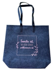 Filztasche mit Spruch