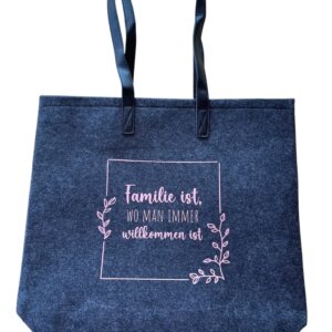 Filztasche mit Spruch