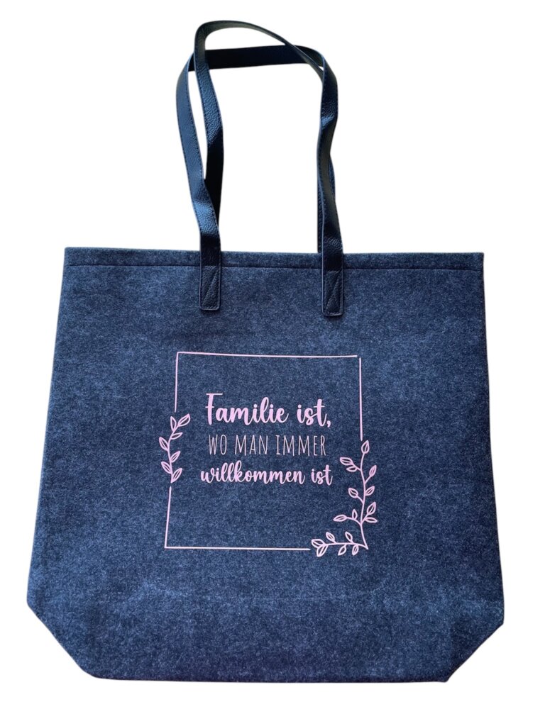 Filztasche mit Spruch